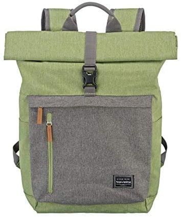 Travelite Handgepäck Rucksack, Laptop Rucksack 15,6 Zoll, BASICS, Reiserucksack Rolltop Funktion, 60 cm, 35 Liter