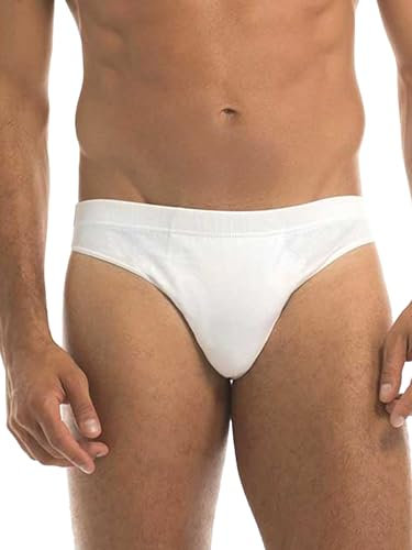 GARDA 6 Slip Uomo Filo di Scozia Art. 0761 Bianco MINISLIP 100% Cotone (3/S, Bianco)