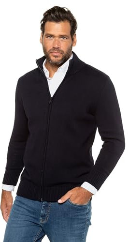 JP 1880 Cardigan con Colletto Alto e orli a Costine Blu Notte Scuro XXL 717032730-XXL