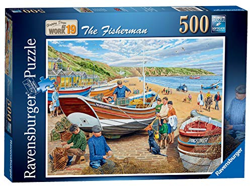 Ravensburger Happy Days at Work No.19 The Fisherman 500 Piece Jigsaw Puzzle for Adults and Kids Age 10 and Up