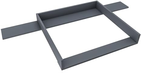 regalik Wickelaufsatz mit Platte für Hemnes von IKEA, Wickeltischaufsatz für 50x160 cm Kommoden, Abnehmbar Wickelkommode aufsatz, Gerade Frontplatten, Graphit