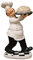 BESPORTBLE 1stk Chef Tischdekoration Kochskulptur Statue des Kochkochs Deko Bäckerei Geburtstagsgeschenk Küchenchef Ornament Porzellan Koch Landhaus Küche Kochstatue Figur 3D Haushalt