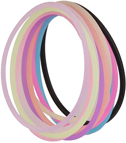 Jelly Armbänder für Kinder und Erwachsene, dehnbare Gummi-Armbänder, Silikon-Haarband, 10 Stück (gemischte Farben)