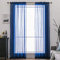 MIULEE Tende Trasparenti Con Passanti Morbidi Finestre per Salotto Eleganti Soggiorno per Camera da Letto e Tende Cameretta Bambini 2 Pannelli 140x215cm Blu