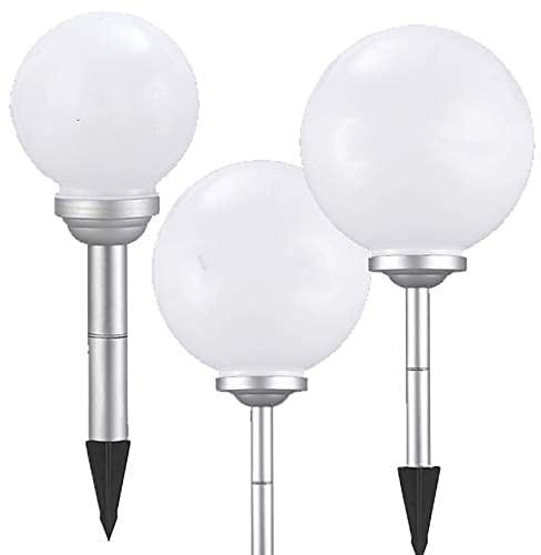 Dapo Solar-Außen-Garten-Kugel-Leuchte-OLA D: 20+25+30cm Wege-Dekokations-Stimmungs-Party-Leuchte-Lampe IP44 (D: 20+25+30cm)
