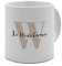 printplanet - Personalisierte XL-Kaffee-Tasse mit Namen - Design: Buchstaben Initialen klassisch - Namenstasse, Riesen-Kaffeebecher
