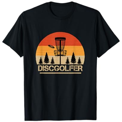 Discgolfer Discgolf Korb Retro Disc Golf T-Shirt