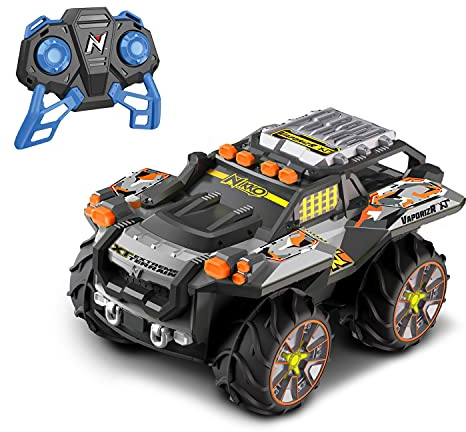 Nikko 10221 VaporizR XT - Coche teledirigido (15 km/h, batería LiFePo4, Resistente al Agua, Barro, Nieve, para niños a Partir de 6 años y Adultos, 30 cm), Color Gris