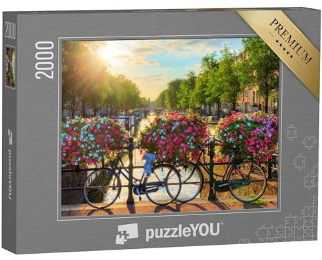 puzzleYOU: Puzzle 2000 Teile „Grachten in Amsterdam, UNESCO-Welkulturerbe, Niederlande“ – aus der Puzzle-Kollektion Holland, Amsterdam