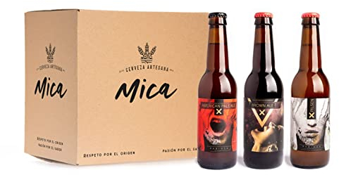 MiCA – Pack Degustación 3 Cervezas Artesanales Rabiosa– 1 ud MiCA Rabiosa Pilsen- 1 ud MiCA Rabiosa APA- 1 ud MiCA Rabiosa Ale- 33 cl– 6%