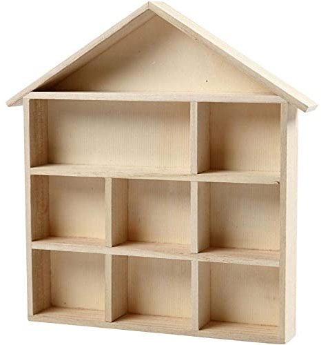 Creativ 56409 Setzkasten in Hausform, Kaiserbaum, 3.5cm x 26cm x 25.2cm, 10 Stück