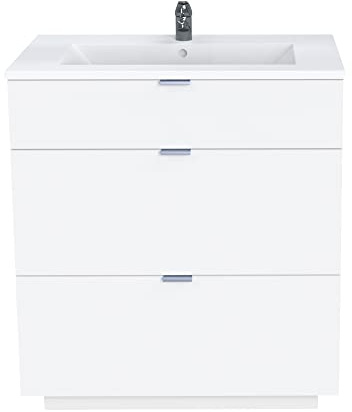 Meuble sous-vasque MARBELLA 80 cm + 3 tiroirs / Blanc