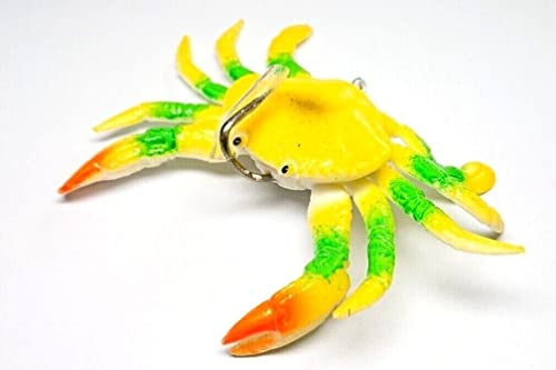 Soft 3D Crab 100mm 44g 4/0 Double Hook Wreck Jig Lure Savage Real Look Bait Toxic Peeler