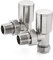 Sandy Beach Angled Heated Towel Rail - Nickel Radiator Valves 15mm
