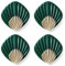 RICOO Klebehaken Set, Haken selbstklebend HP004-GN grün, Muschel Handtuchhaken ohne bohren, Klebehaken für Badezimmer, Kleiderhaken zum Kleben, selbstklebende Wandhaken, Hooks, Badhaken