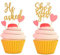 Cupcake-Topper mit Aufschrift He Asked She Said Yes für Verlobung Brautparty, Party, Cupcake-Dekoration, glitzernde Foto-Requisiten…