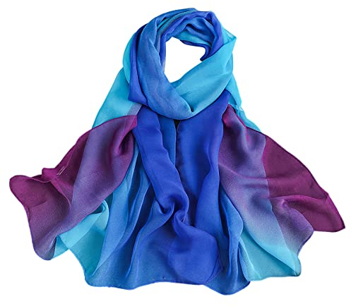Tücher Damen Ethnischer Stil Elefant gedruckt Chiffon Seidenschal Elegante Schal Tuch Geschenk für Frauen Halstuch Seide Große Seidentücher Schal für Haar Kopftuch Schals Hochwertiger Schal