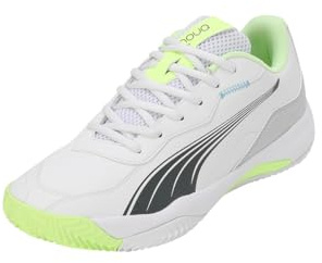 PUMA Unisex Adults NOVA Smash Tennis Shoe, PUMA White-Luminous Blue-Fizzy Apple-Shadow Gray, 41 EU