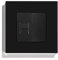 BSEED Wandsteckdose EU Standard 1/2 PC RJ45-Cat5-Ethernet-Buchse, Netzwerkdose, LAN Dose Unterputz mit 1/2 Blank Steckdose Kristallglasplatte Schwarz 86mm