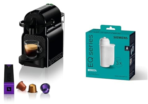 Nespresso De'Longhi EN 80.B Inissia, Hochdruckpumpe, Energiesparfunktion & Siemens BRITA Intenza Wasserfilter TZ70033A,verringert den Kalkgehalt des Wassers