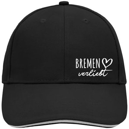 Huuraa Cappy Mütze Bremen verliebt Geschenk Black/Light Grey Bremen Präsent