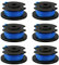 String Trimmer Replacement Spool Line, Compatible with Ryobi One+ AC14RL3A, Olt1832 Rac124, 0.065/1.6mm Strimmer Line Replacement for Ryobi 18V 24V 40V Strimmer, Cordless Trimmer Line 11ft (6PCS)