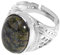 Tesselite Steinring – modischer Herren-Naturstein-weißer Ring, Drachenblut, Blauer Sand, Kristall, ovaler Perlenring, Schmuck, Alltagskleidung, Drachenblut, Einheitsgröße
