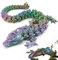 Rose Gem Articulated Dragon Action Figure - 30cm Flexible Rotatable Joints, Dinosaur Fidget Toy, 3D Printed Decor