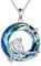 Vadmans Surfbrett Halskette Sterling Silber Kristall Anhänger Surfer Geschenk Ozean Welle Schmuck für Frauen Mädchen Teens