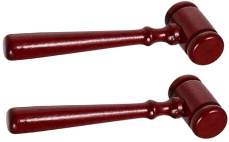 TOYANDONA 2Pcs Judge Gavel Color Justice Costume Accessory for Party Auction Role-playing Solid Hammer for Judges and Law Students