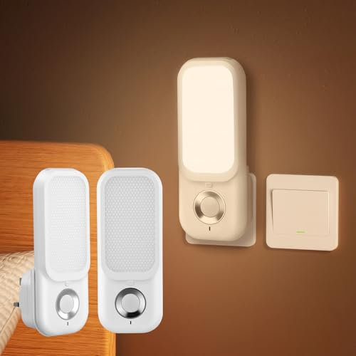 Motion Sensor Night Light Plug into Wall, 3-in-1 LED Night Lights, Rechargeable LED Torch, Auto Power Failure Light, Plug in Emergency Light for Hallway, Stairs, Bedroom, Induction Charging (1 Pack)