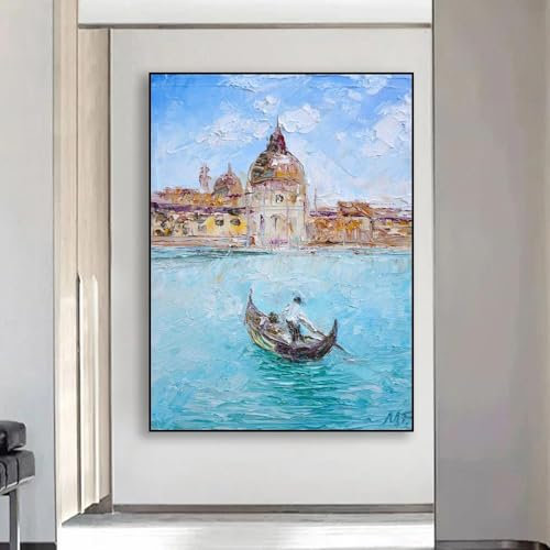 Ölgemälde „Venedig“, Stadtplakat, Ölgemälde „Venedig“, Kanäle Von Venedig, Drucke, Wandkunst, Italien, Kunst, Leinwandgemälde Für Bürodekoration, A1 40X50Cm Kein Rahmen