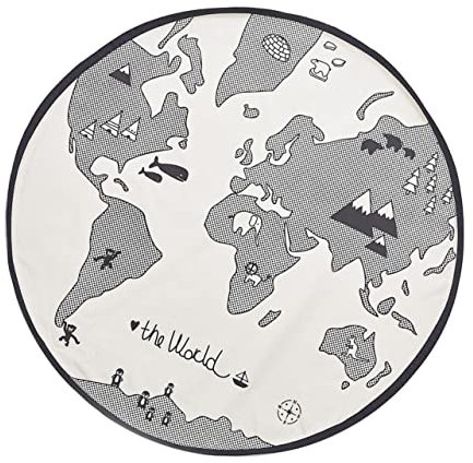 Alipis Runder Kinderteppich Mit Weltkartenmuster Rutschfester Bodenteppich Kreative Wohnzimmerteppiche Aus Hochwertigem Material Exquisit Verarbeitet Und Praktisch Anwendung Bodenmatte Fü