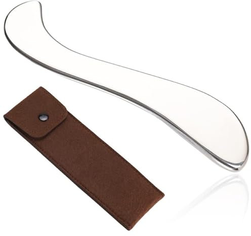 Raspador Muscular de Acero Inoxidable, Raspador de Masaje Gua Sha, Rascador de Fascia Profesional para Movilización de Tejidos Blandos, Fisioterapia en Espalda, Piernas, Brazos