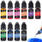 Tinte líquido para velas, 10 colores, para cera de soja y cera derretida, 10 ml cada uno