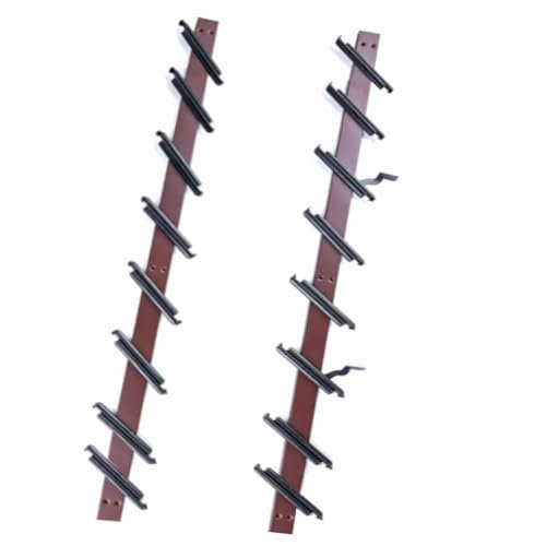 Cadre d'obturateur Cadre de louvre 8 Lames, Kit Guides de 114 cm Marron Support pour Lames orientables Mécanisme pour pergola système pour Stores en Verre de Jardin