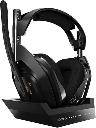 Astro Gaming A50, Wireless Gaming-Headset mit Ladestation, Dolby Audio, Game/Voice Balance Control, 2,4 GHz Kabellos, 9m Reichweite, für Xbox Series X|S, Xbox One, PC, Mac - schwarz (Generalüberholt)
