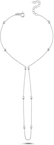 Handkette Armband Ring 925 Sterling Silber 14K vergoldet/Platin plattiert Zierliches Fingerarmband Zirkon Hochzeitsschmuck Geschenke für Frauen, verstellbare Größe (HandKette-18, Platin plattiert)