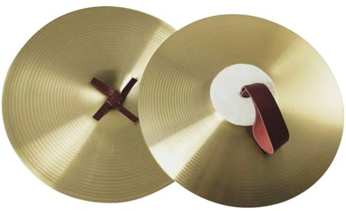 Luxylei Platillos De Mano De Aleación, Banda De Rendimiento, Instrumento Musical De Percusión, Platillos De Choque, Juguete De Platillo De Mano Tradicional, 1 Par