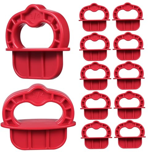 TEHAUX Deck Board Spacer Rings 12 pcs 1/4 inch Decking Board Spacers Alignment Tool for Composite Hardwood and Treated Lumber Portable Deck Installation Guide for Diy and Contractors