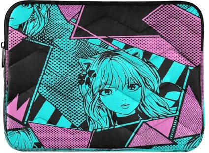 Anime Comics Girl Laptop Case Sleeve, Waterproof 15.6 Laptop Bag for Women