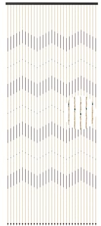Türvorhang Holzperlen, Perlenvorhang Für Türen, Holzperlenvorhang mit 31 Line, Bambusvorhang für Türdekorationen Raumteiler Dekorationen, 90x220m