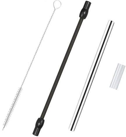 MISIQIMA Milk Hose Compatible with Siemens Fully Automatic Coffee Machine Eq6 Plus S700, Milk Hoses, Stainless Steel Milk Tube and Cleaning Brush for Bosch Veroaroma Fully Automatic Coffee Machine