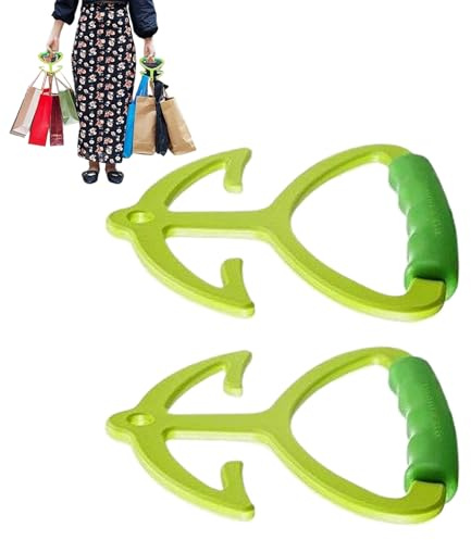 Transporteur De Sacs De Courses Poignée Ergonomique Confortable pour | Réutilisable Ergonomique Prise Anti-Dérapante Deux Pièces Pour Affaires Linge Achats Livraison Plage Nourritu