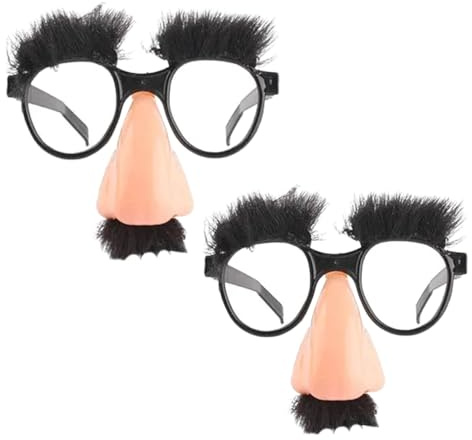 Txuolin Lustige Brillen mit großer Nase – große Nasenbrille mit Augenbrauen, Schnurrbart | Halloween | Augenbrauen und Schnurrbart Verkleidung | alberne lustige Foto-Requisiten | Halloween-Brillen