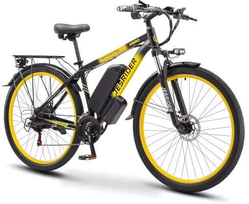 QIKAITU K820 E Bike für Erwachsene 250W, 29 Zoll E-Bike mit 100KM PAS Reichweite, Professionelle 21-Gang, Pedelec Citybike EBike für Erwachsene