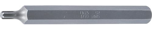 BGS 4770 | Bit | Außensechskant 10 mm (3/8) | Keil-Profil (für RIBE) M5 | Länge 100 mm | Chrom-Vanadium-Stahl