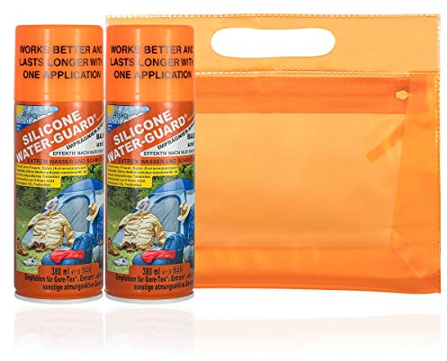 Sno Seal Atsko Silicone Water Guard Spray – Impregnante Spray impregnante 2 X 380 ml – per giacche outdoor, scarpe, zaini, tende, Renner XXL beauty case