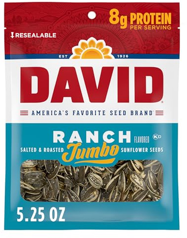 DAVID Jumbo Sunflower Seeds, Ranch Flavor, 5.25 oz.