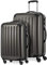 HAUPTSTADTKOFFER - Alex - 2er Kofferset Hartschale glänzend, mittelgrosser Koffer 65 cm + Handgepäck 55 cm, 74 + 42 Liter, TSA, Graphit